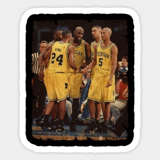 VINTAGE  michigan BASKETBALL 1 Sticker